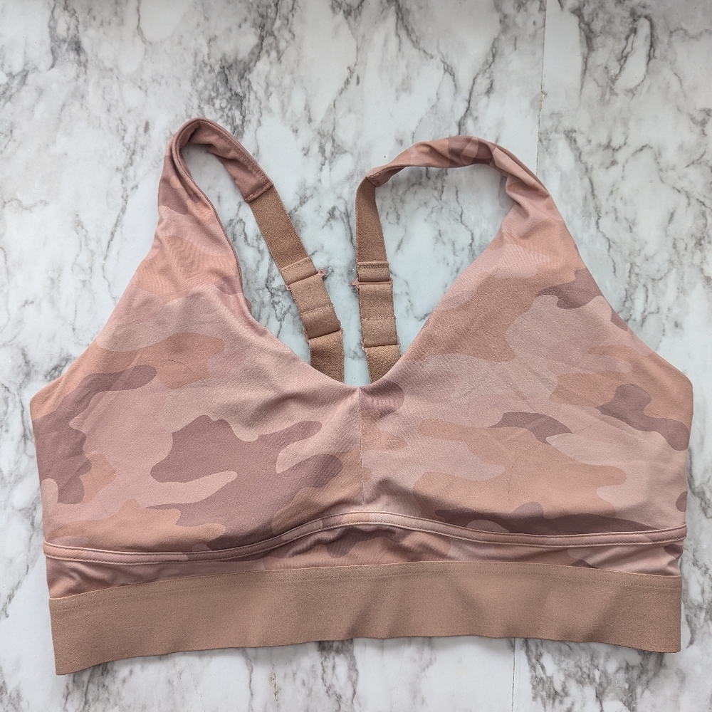 Fabletics All Day Everyday Nude Camo Plus Size Sports Bra size 1X